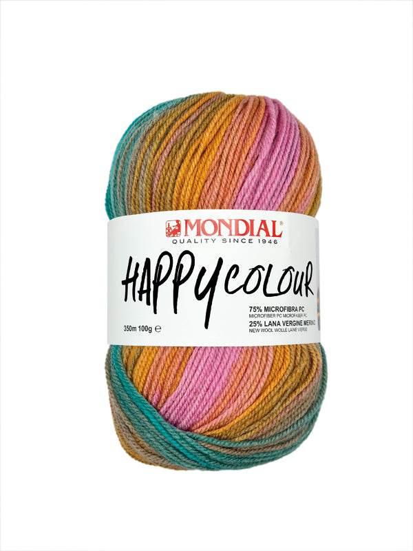 Microfibra HAPPY COLOUR - MONDIAL - 496 - AZZURRO/ROSA/SENAPE - LacariaRicami.Store