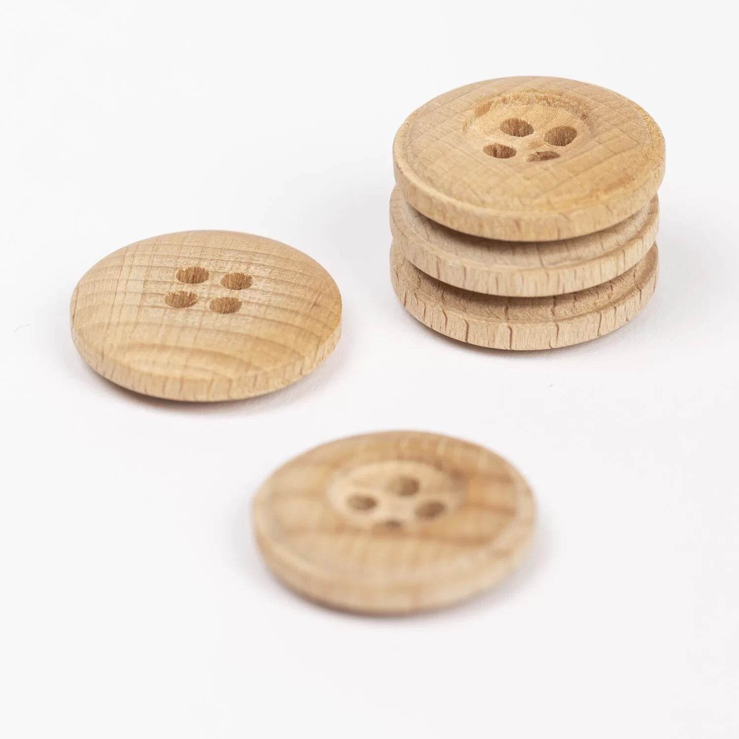 Bottone LEGNO DI FAGGIO - - LacariaRicami.Store