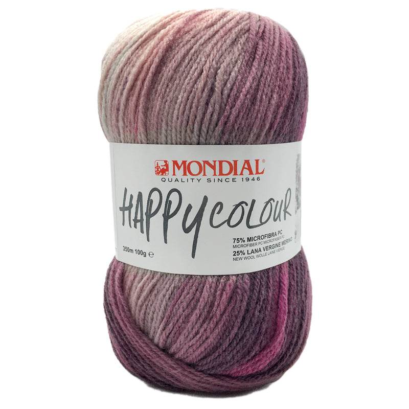 Microfibra HAPPY COLOUR - MONDIAL - 506 - PANNA/LILLA/ROSA/VIOLA - LacariaRicami.Store