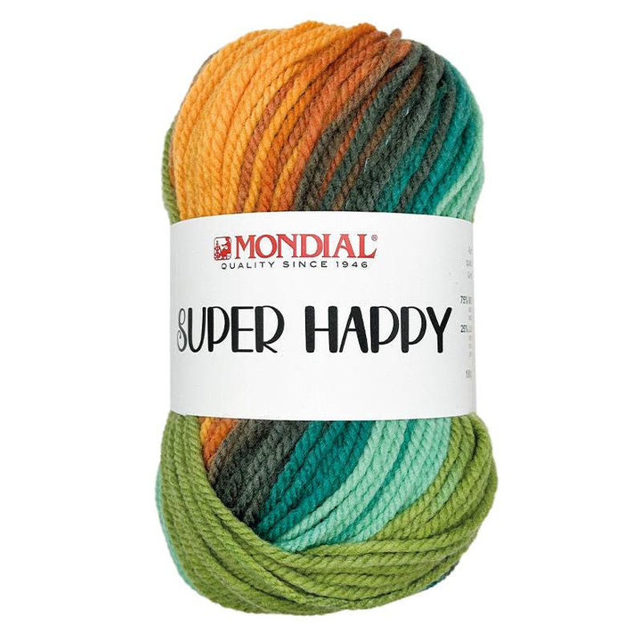 Microfibra SUPER HAPPY - MONDIAL - LacariaRicami.Store - 524 - VERDE/ARANCIO/MATTONE