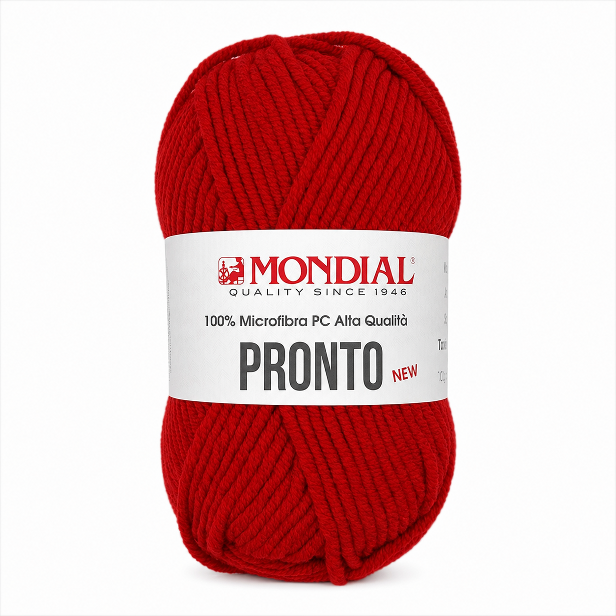 Lana PRONTO NEW - MONDIAL - Colore: 563 - ROSSO MALBORO - by LacariaRicami.Store