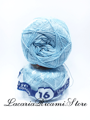 COTONE "AMBRA" 16 – Cucirini Tre Stelle 058 - CELESTE (50 grammi)