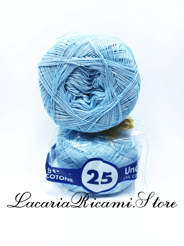 COTONE "AMBRA" 25 – Cucirini Tre Stelle 058 - CELESTE (50 grammi)