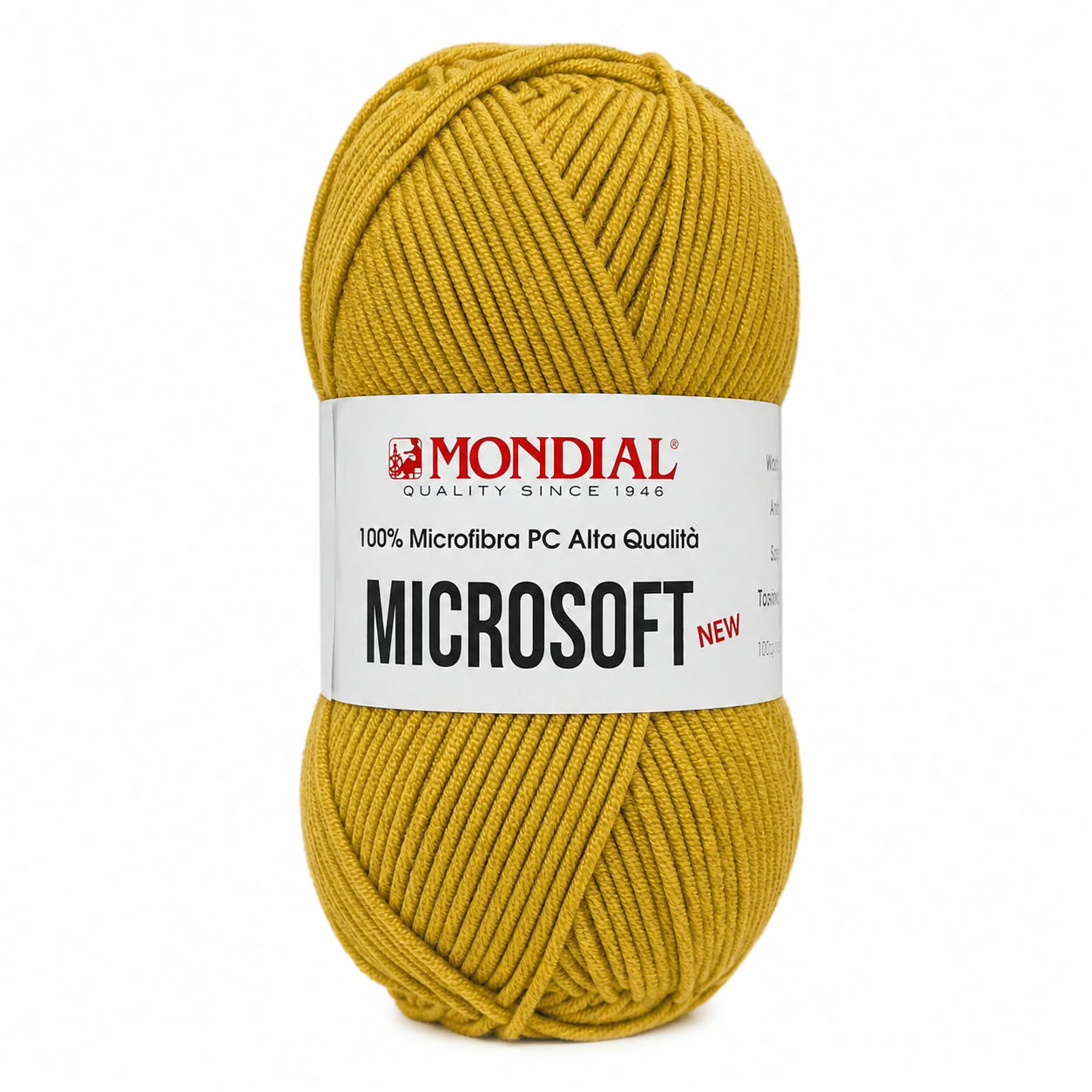 Lana MICRO SOFT NEW - MONDIAL - Colore: 584 - VERDE SENAPE - by LacariaRicami.Store
