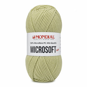 Lana MICRO SOFT NEW - MONDIAL - Colore: 585 - CREMA DI PISTACCHIO - by LacariaRicami.Store