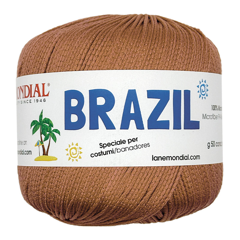 Cotone Brazil - MONDIAL - Colore: 613 - MARRONE - by LacariaRicami.Store