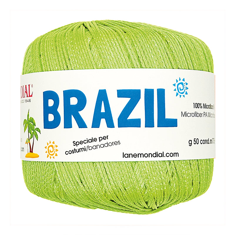 Cotone Brazil - MONDIAL - Colore: 614 - VERDE NEON - by LacariaRicami.Store