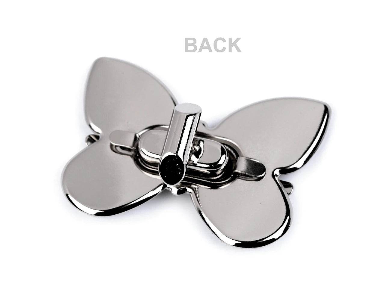 CHIUSURA a girello per BORSA – 37 x 52 mm – FARFALLA - - LacariaRicami.Store