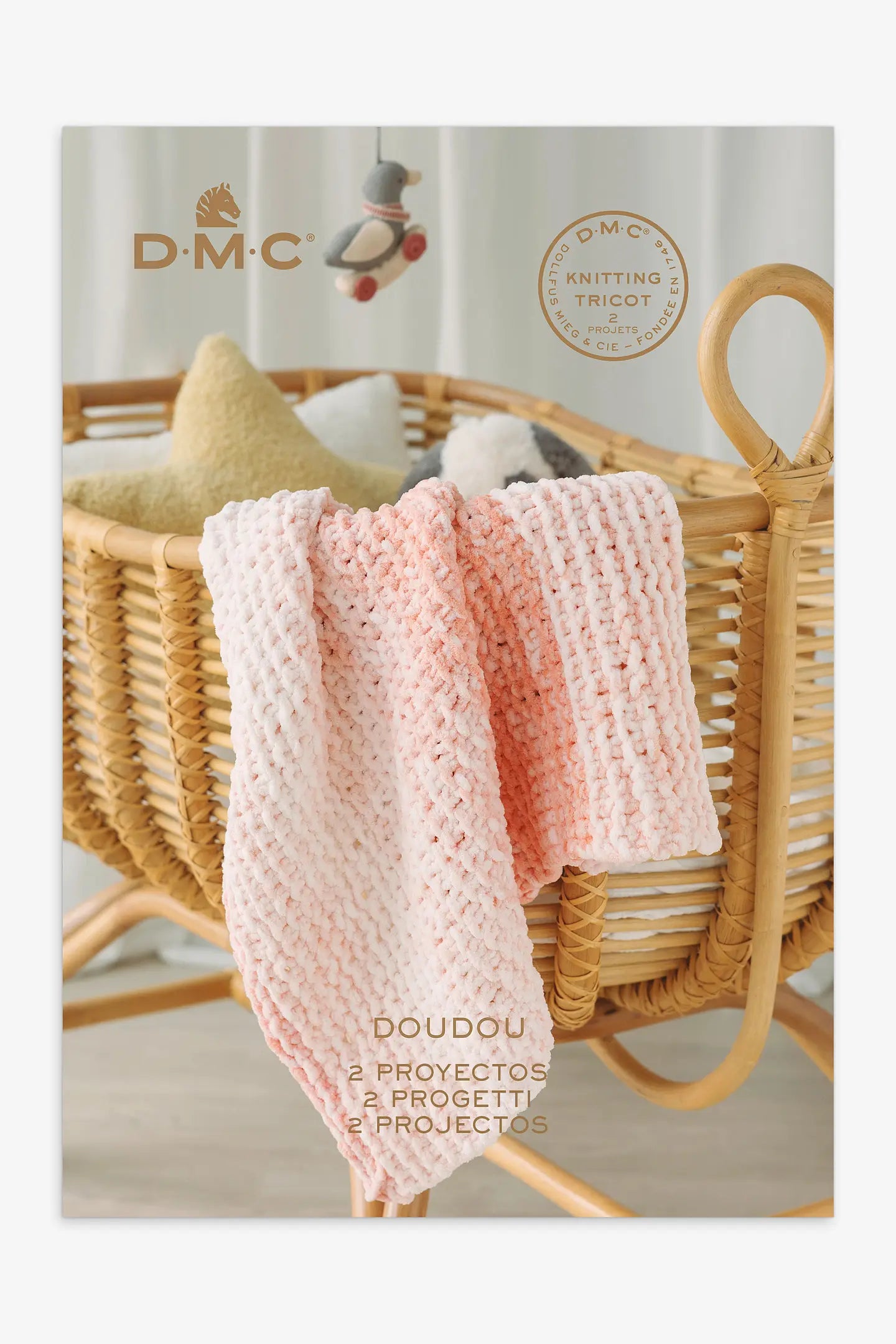 Book - 6 coperte ai ferri & 1 maxi amigurumi – Modelli in Doudou - DMC