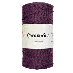 Cordino CORDONCINO - MONDIAL - Colore: 731 - PRUGNA - by LacariaRicami.Store
