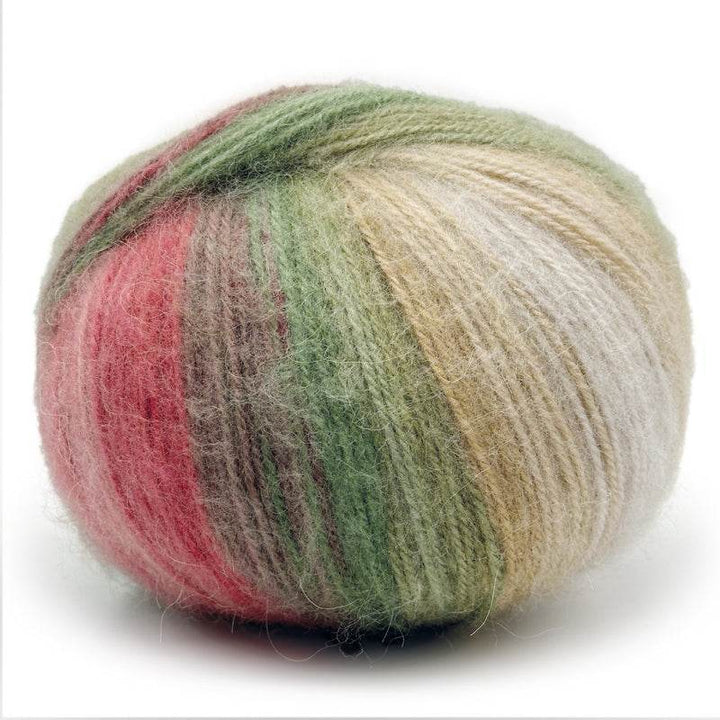 Lana BEN FATTO - MONDIAL - LacariaRicami.Store - 773 - MATTONE/BEIGE/VERDE