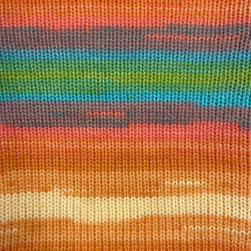 Lana BEN FATTO - MONDIAL - LacariaRicami.Store - 774 - ARANCIO/GIALLO/VERDE/TURCHESE
