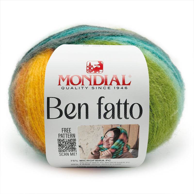 Lana BEN FATTO - MONDIAL - LacariaRicami.Store - 777 - ZUCCA/ACQUA/VERDE