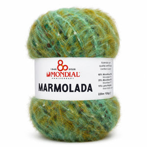 Lana MARMOLADA - MONDIAL - Colore: 787 - VERDE OLIVA SMERALDO - by LacariaRicami.Store