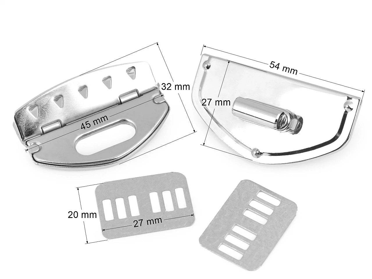 CHIUSURA a girello per BORSA - 39 x 54 mm - - LacariaRicami.Store