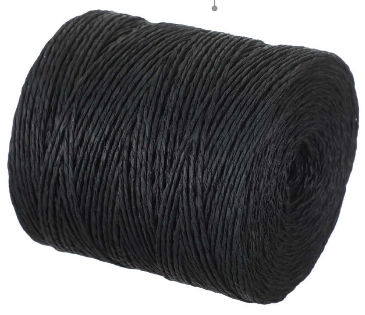 Gomitolo di RAFIA Ritorta - Colore: NERO - by LacariaRicami.Store