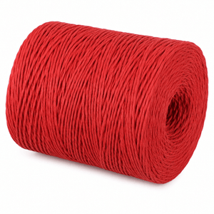 Gomitolo di RAFIA Ritorta - Colore: ROSSO - by LacariaRicami.Store