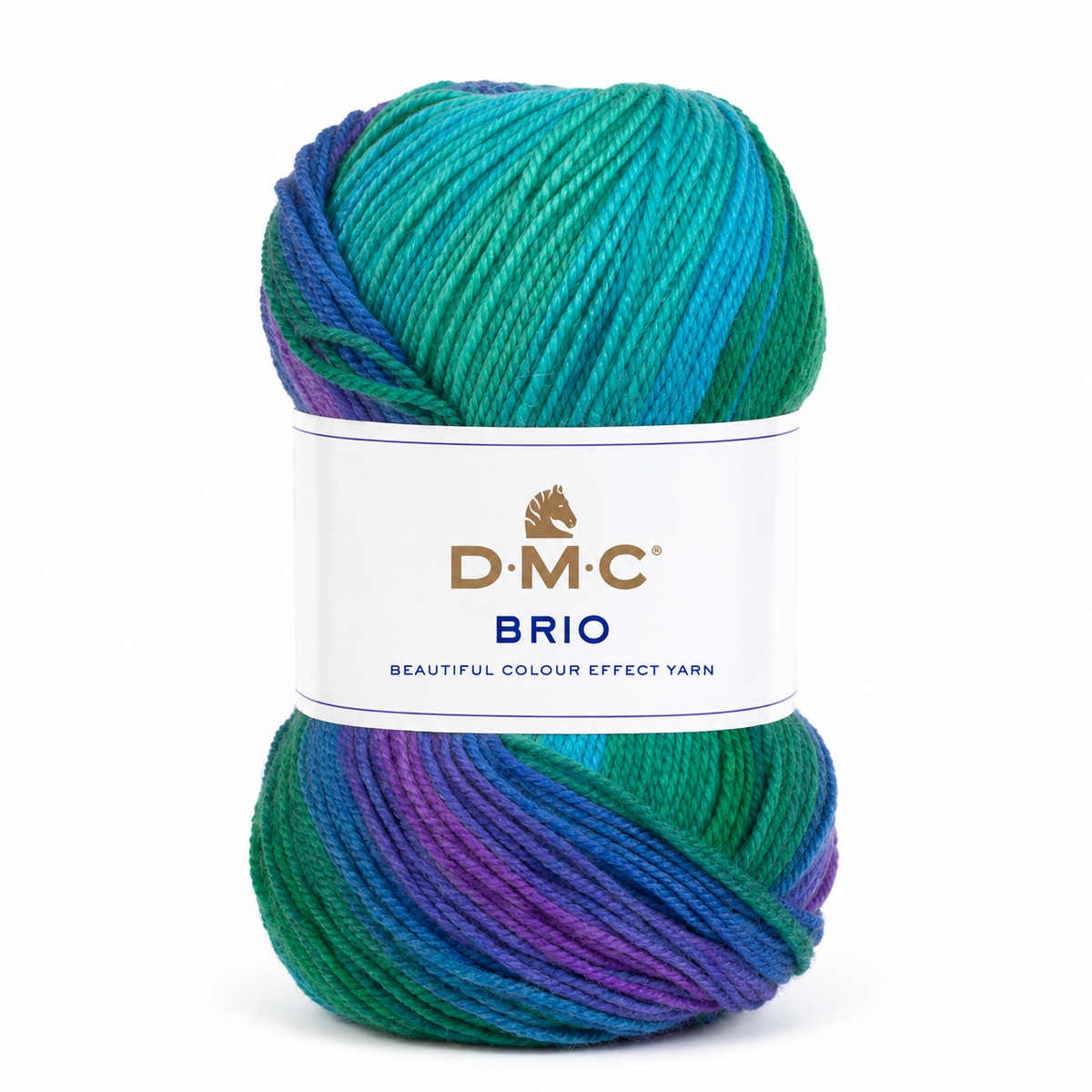 Lana Brio - DMC - Colore: 433 - VERDE BLU VIOLA MIX - by LacariaRicami.Store