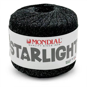Catenella STARLIGHT - MONDIAL - 845 - NERO - LacariaRicami.Store