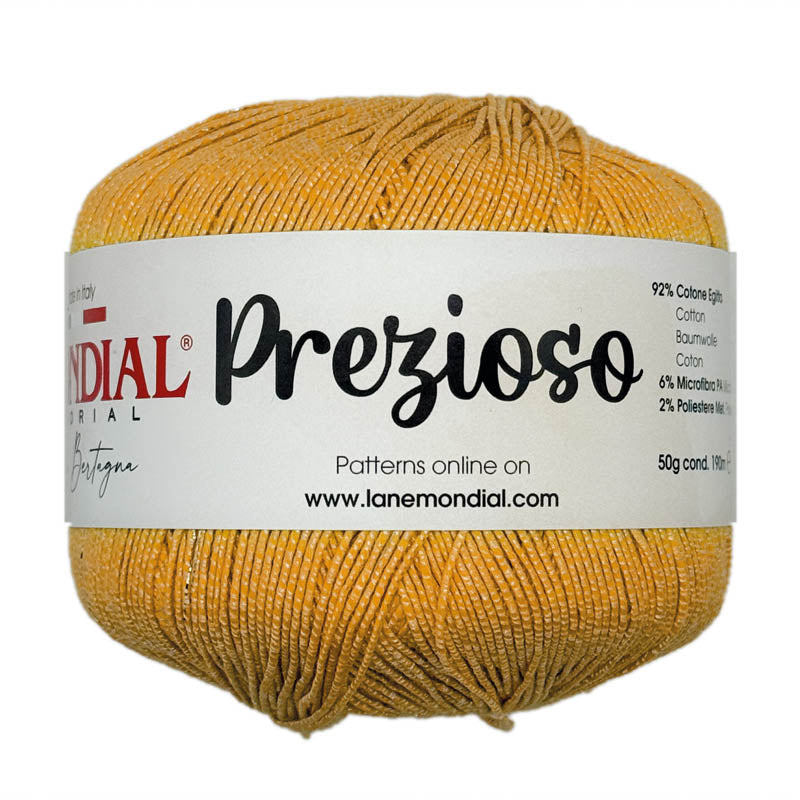 Cotone PREZIOSO - MONDIAL - Colore: 892 - GIALLO - by LacariaRicami.Store