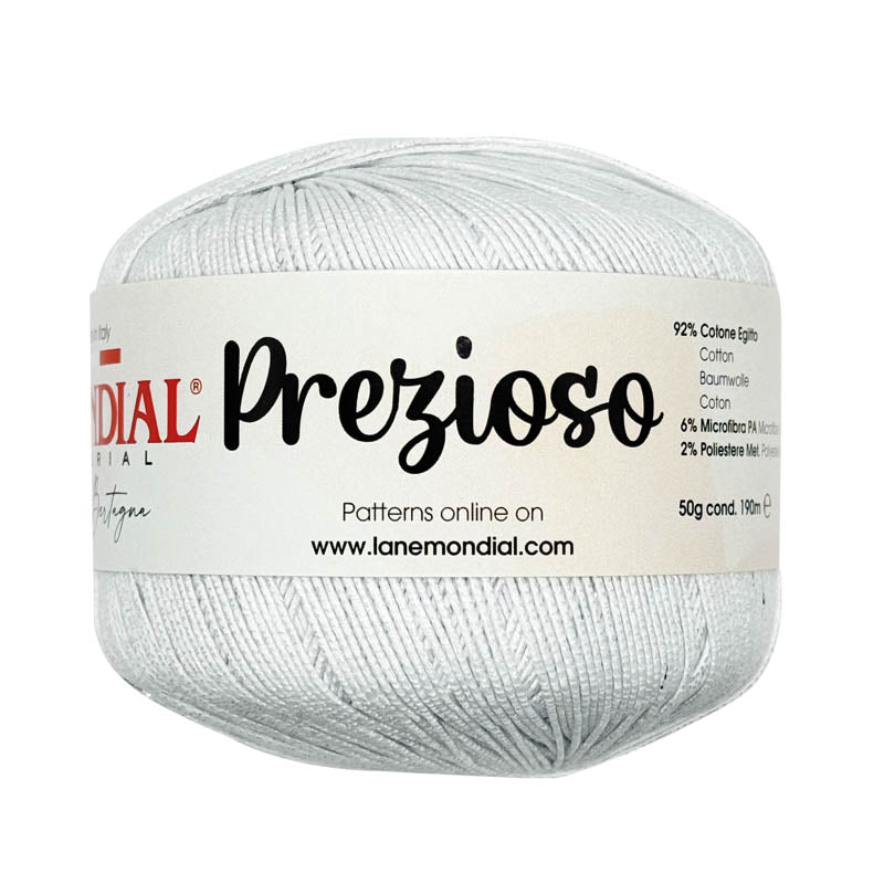 Cotone PREZIOSO - MONDIAL - Colore: 898 - BIANCO - by LacariaRicami.Store