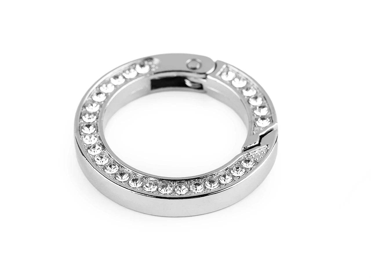 Moschettone Ventaglio Con STRASS 35 mm - - LacariaRicami.Store