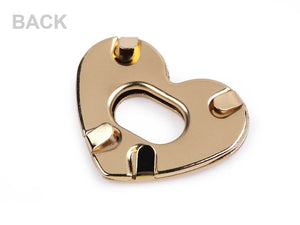 CHIUSURA a girello per BORSA - 32 x 26 mm - CUORE - - LacariaRicami.Store