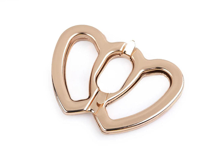 CHIUSURA a girello per BORSA – 48 x 35 mm - CUORI - - LacariaRicami.Store