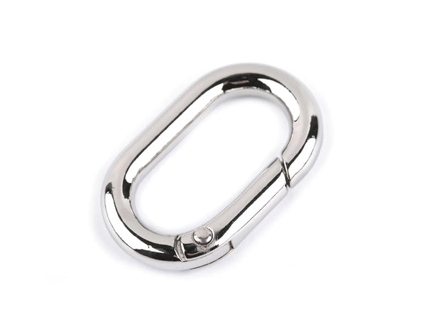 Moschettoni Ventaglio OVALI alto qualità con carabiner argento lucido