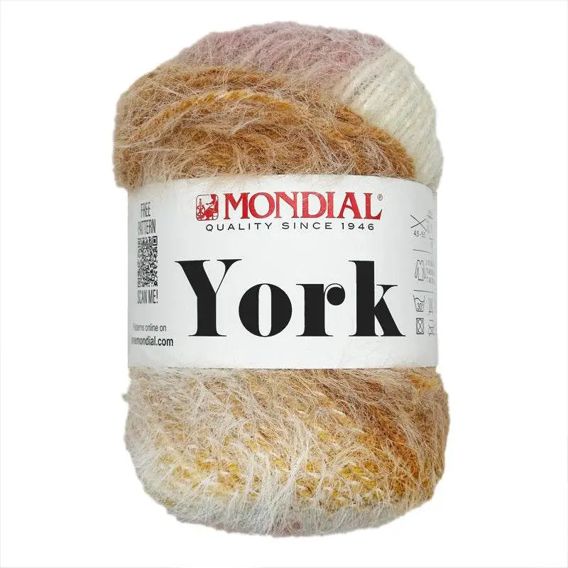 Lana YORK - MONDIAL - 901 - LILLA/PANNA/SABBIA/MATTONE - LacariaRicami.Store