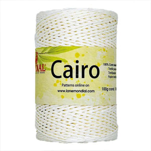 RAFIA Ritorta CAIRO - MONDIAL - 971 - BIANCO - LacariaRicami.Store