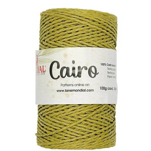 RAFIA Ritorta CAIRO - MONDIAL - 976 - VERDE ACIDO - LacariaRicami.Store