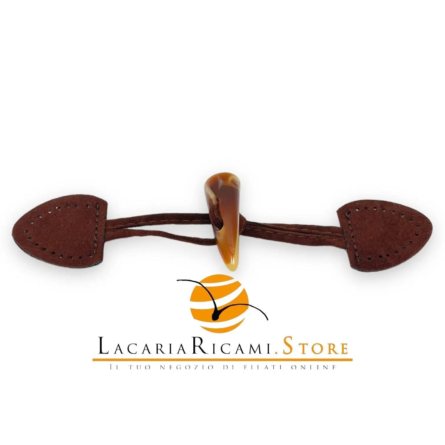Bottone ALAMARO CORNO Camoscio - - LacariaRicami.Store