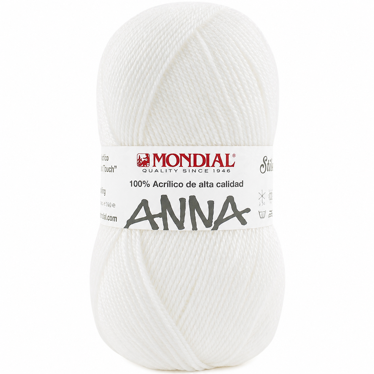 Lana ANNA NEW - Mondial - Colore: 100 - BIANCO - by LacariaRicami.Store