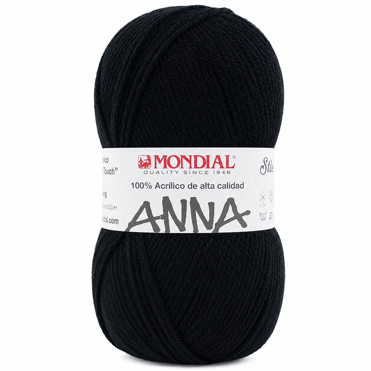 Lana ANNA NEW - Mondial - Colore: 200 - NERO - by LacariaRicami.Store