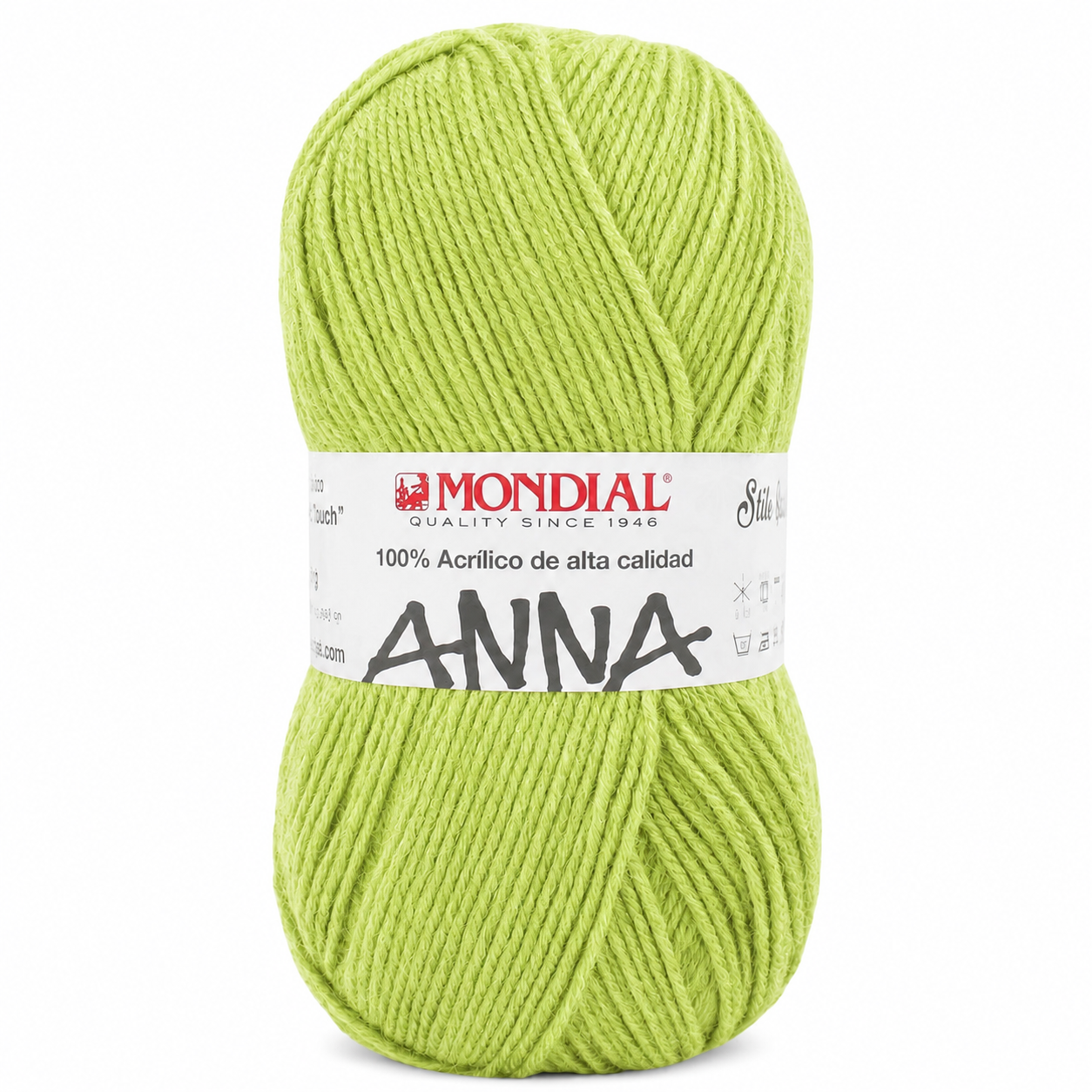 Lana ANNA NEW - Mondial - Colore: 234 - MELA VERDE - by LacariaRicami.Store