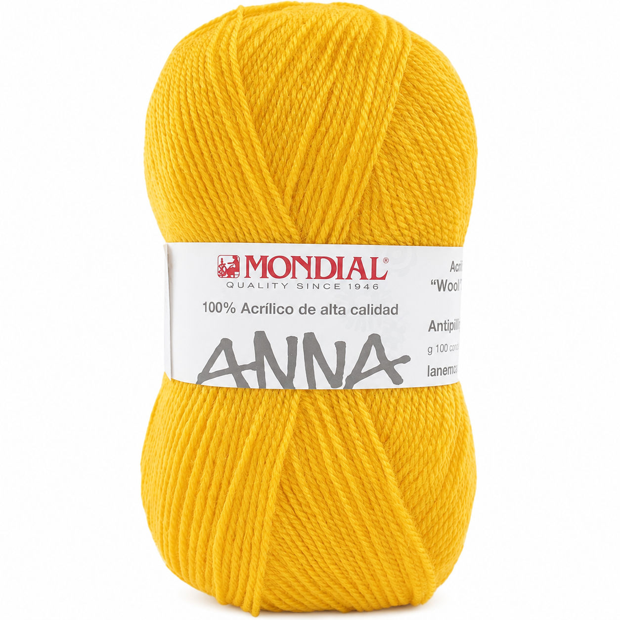 Lana ANNA NEW - Mondial - Colore: 257 - GIALLO GIRASOLE - by LacariaRicami.Store