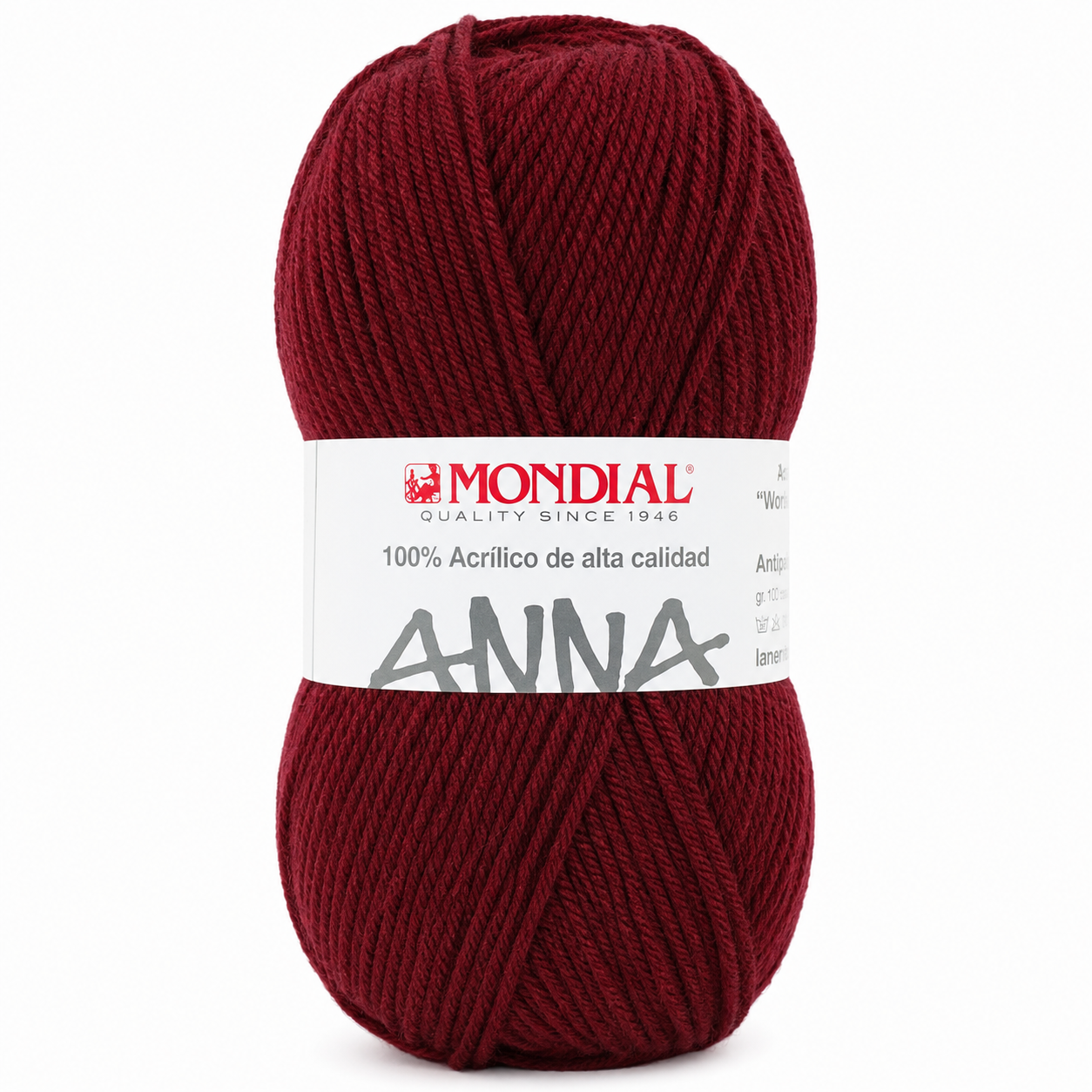Lana ANNA NEW - Mondial - Colore: 439 - ROSSO CHIANTI - by LacariaRicami.Store