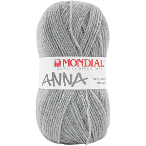 Lana ANNA NEW - Mondial - Colore: 701 - MELANGE GRIGIO CHIARO - by LacariaRicami.Store