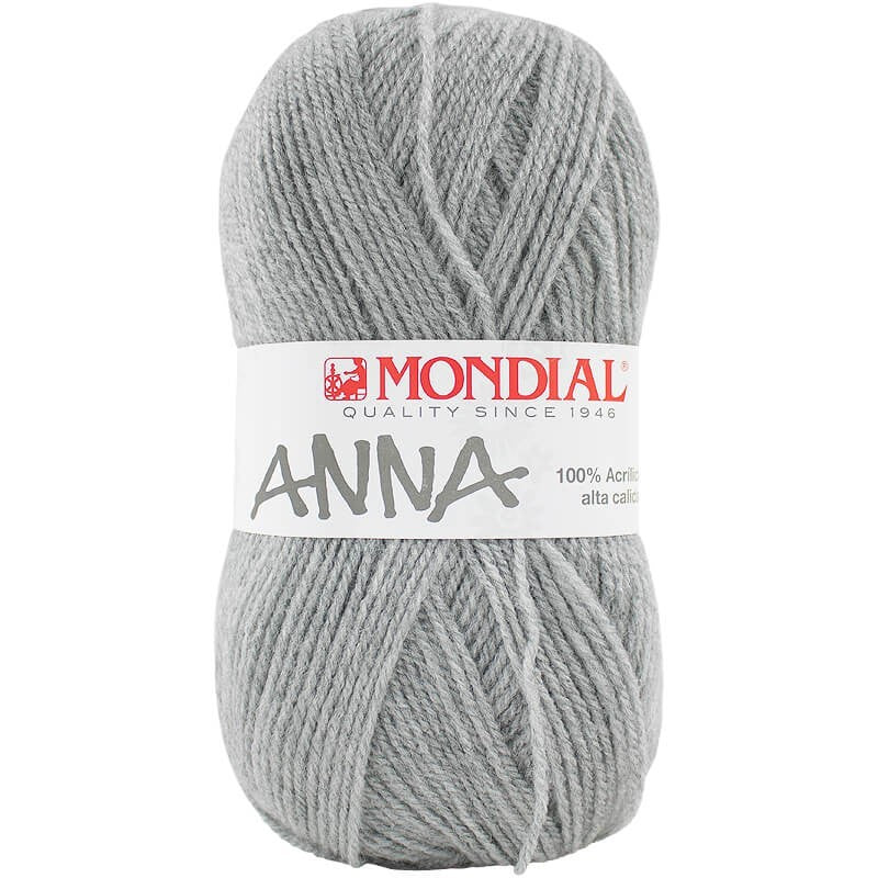 Lana ANNA NEW - Mondial - Colore: 701 - MELANGE GRIGIO CHIARO - by LacariaRicami.Store