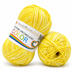 Cotone ARCOBALENO COLOR - LacariaRicami.Store - Colore: 142 - GIALLO SFUMATO - by LacariaRicami.Store