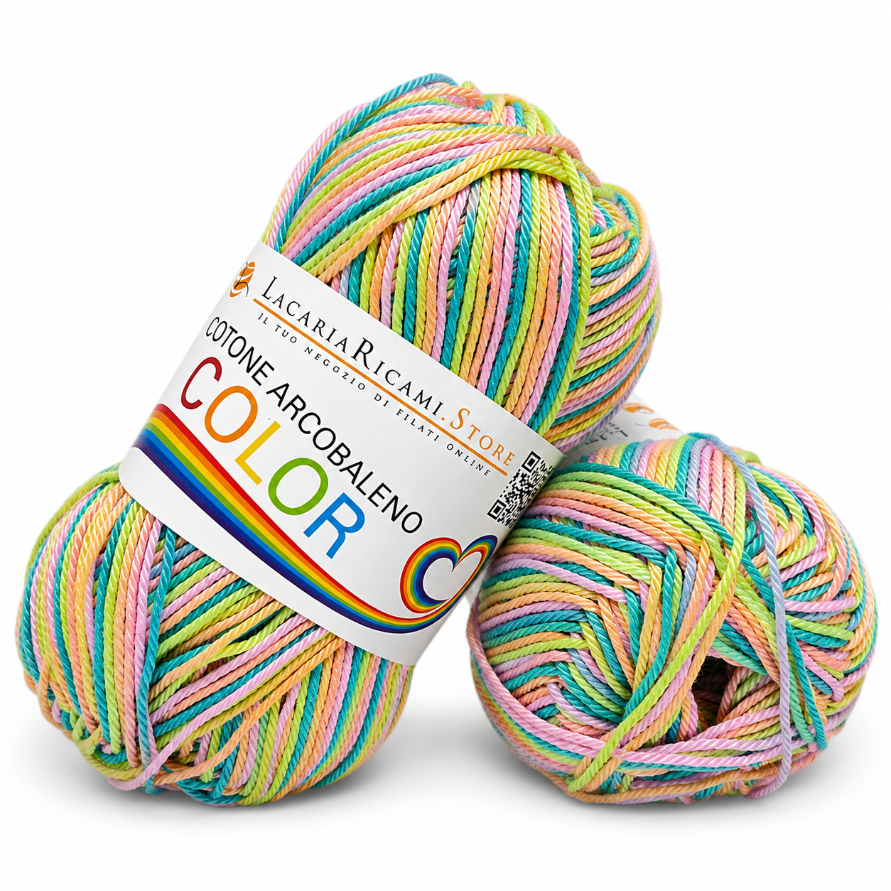 Cotone ARCOBALENO COLOR - LacariaRicami.Store - Colore: 900 - MIX COLOR SFUMATO - by LacariaRicami.Store