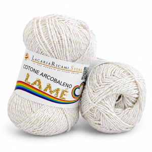 Cotone ARCOBALENO LAMÉ - LacariaRicami.Store - Colore: L100 - PANNA LAMÉ ORO - by LacariaRicami.Store
