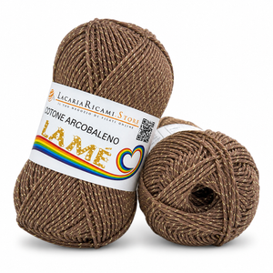 Cotone ARCOBALENO LAMÉ - LacariaRicami.Store - Colore: L108 - MARRONE LAMÉ ORO - by LacariaRicami.Store