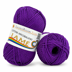 Cotone ARCOBALENO LAMÉ - LacariaRicami.Store - Colore: L111 - VIOLA LAMÉ VIOLA - by LacariaRicami.Store