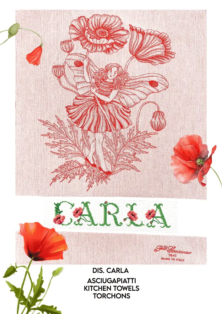 AsciugaPiatti CARLA - F.lli Graziano - - LacariaRicami.Store