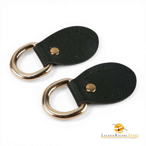 Attacco Ponticello 25x57mm - EcoPelle | MAF Accessories - Colore: NERO - by LacariaRicami.Store