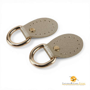 Attacco Ponticello 25x57mm - EcoPelle | MAF Accessories - Colore: ORO - by LacariaRicami.Store