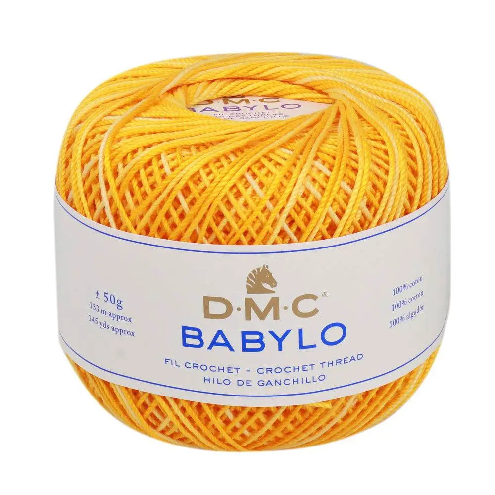 Filo di Scozia BABYLO N° 5 - DMC - Colore: 90 - GIALLO SFUMATO - by LacariaRicami.Store