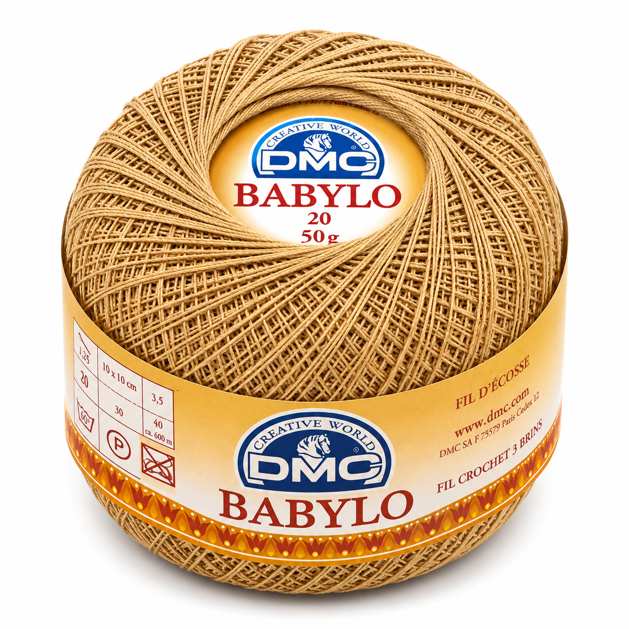Filo di Scozia Babylo N°20 - DMC - Colore: 437 - OCRA - by LacariaRicami.Store
